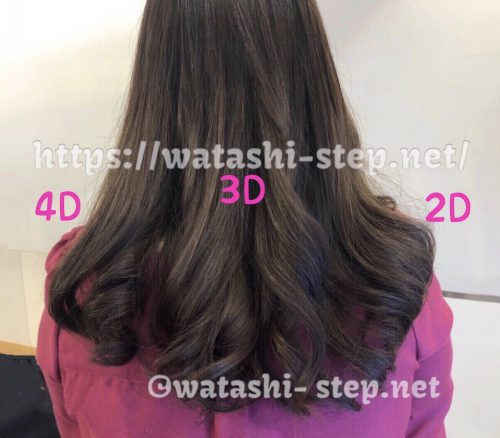 私の髪でヘアビューロン2D Plus 3D Plus 4D Plusを巻き比べた